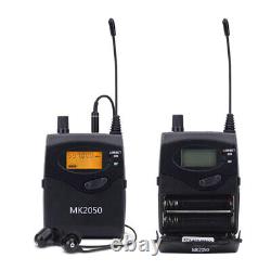 In Ear Monitor System Dual channel UHF IR Stage Transmitter 4 Bodypack Receiver