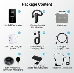 IndoorLink Wireless Tour Guide System 1T2R 600ft Range Open-Ear Headsets