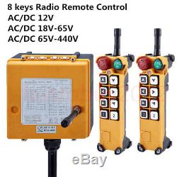 Industrial Radio Wireless Remote Control Transmitter & Receiver EOT Crane 8Keys
