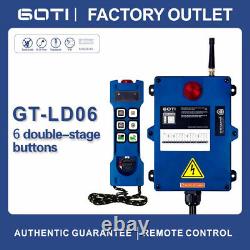 Industrial Wireless Remote Control Hoist Crane Lift Switch 6 Dual Speed Buttons