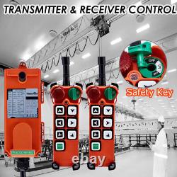 Industrial Wireless Signal Transmitter And Receiver 6 Button With Emergency Stop