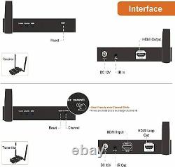 J-Tech Digital 1X2 Wireless HDMI Extender Loop Output IR(Receiver + Transmitter)