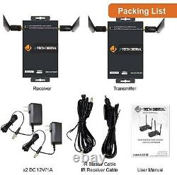 J-Tech Digital 1X2 Wireless HDMI Extender Loop Output IR(Receiver + Transmitter)