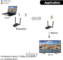 J-Tech Digital Wireless HDMI Extender 1080p up to 660 ft Extension Transmitter