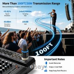 JOYO 5.8GHz Microphone Wireless System Transmitter & Receiver 4 Channels Dynamic