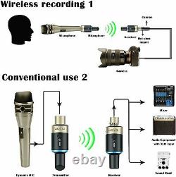 JOYO 5.8GHz Wireless Microphone System XLR Transmitter Receiver 4 Channels MW-1