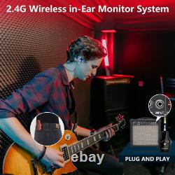 KIMAFUN 2.4G Wireless in-Ear Monitor System One Transmitter + Receiver