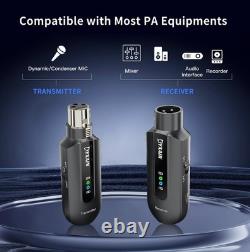 KYXAIN Wireless Microphone Transmitter Receiver 2.4GHz, Wireless Microphone A