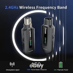 KYXAIN Wireless Microphone Transmitter Receiver 2.4GHz, Wireless Microphone A