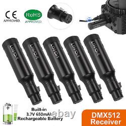 LIXADA PRO 2.4G ISM DMX512 Wireless XLR Transmitter Rechargeable Receiver I4Q8