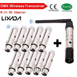 LOT Lixada DMX Wireless Receiver Transmitter XLR for Stage Party Lighting U9V9