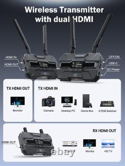 Lemorele HDMI wireless video transmitter and receiver camera live streaming-200m