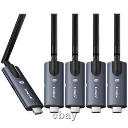 Lemorele R1040 Wireless HDMI Transmitter and 4 Receivers, 5G 1080P HD 328ft Range