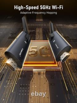 Lemorele R1040 Wireless HDMI Transmitter and 4 Receivers, 5G 1080P HD 328ft Range