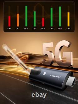 Lemorele R1040 Wireless HDMI Transmitter and 4 Receivers, 5G 1080P HD 328ft Range