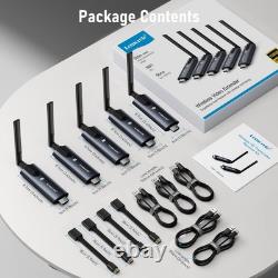 Lemorele R1040 Wireless HDMI Transmitter and 4 Receivers, 5G 1080P HD 328ft Range