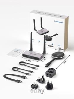Lemorele Wireless HDMI Transmitter and Receiver, Wireless HDMI and VGA Dual Out