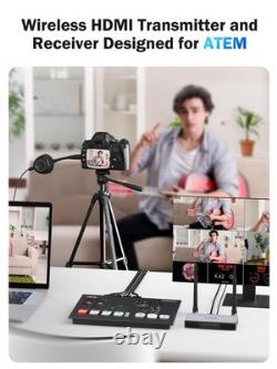 Lemorele Wireless HDMI Transmitter and Receiver, Wireless HDMI and VGA Dual Out