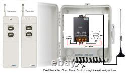 Long Range Wireless Remote Radio Control Switch Transmitter Outdoor Receiver 12V