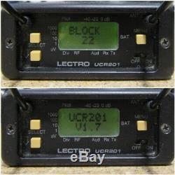 Lot of 2 Lectrosonics UCR201 Block 22 Wireless Receivers with 1 UH200C Transmitter