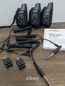 Lot of 3 PocketWizard Plus III Radio Transceiver Transmitter/Receiver Tested