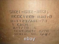 Military Airplane Teledyne Radio Receiver Transmitter R-1123A P/N ARC-73 in box