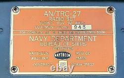 Military RT-252/TRC-27 RECEIVER-TRANSMITTER, RADIO. AN/TRC-27 RADIO SET