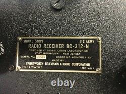 Military Radio Bc312 N Hf 1.5-18mhz WwII Receiver BC610 Transmitter Companion