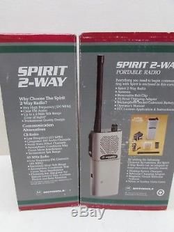 Motorola Spirit 2 Way Portable Radio Pair VHF FM Transmitter Receiver NOS Box