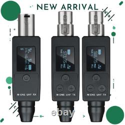 NEW UHF Wireless XLR Transmitter Receiver System with 48V Phantom Power NEW UHF Wireless XLR Transmitter Receiver System with 48V Phantom Power