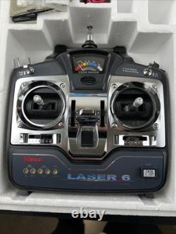 NOS HITEC Laser 6 Vintage RC Radio Control Model Airplane Transmitter servo heli
