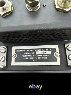 NOS Military Aircraft Teledyne Radio Receiver Transmitter R-1123A ARC-73 51X-2B