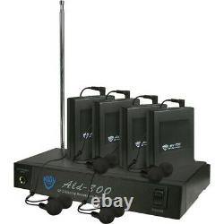 Nady ALD-800 AA Assistive Wireless System 4 Receivers & Transmitter 72.1MHz NEW