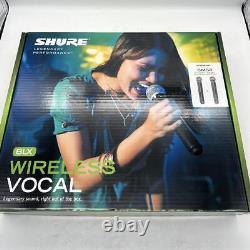 New US Shure BLX288/SM58 Dual-Channel Wireless Handheld Microphone System