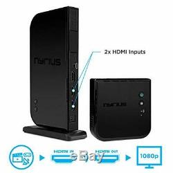 Nyrius Aries Home+ Wireless HDMI 2X Input Transmitter & Receiver for Streamin