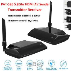 PAT-580 5.8GHz Wireless AV Sender Video Audio Transmitter Receiver 300M HDMI