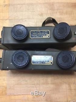 Pair of WWII U. S. Army Radio Receiver and Transmitter BC-611-F