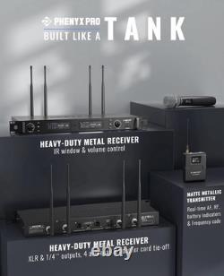 Phenyx Pro PTU-2U-1H1B Wireless Mic System True Diversity Dual Mic Set