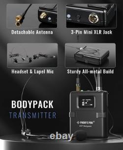 Phenyx Pro PTU-2U-1H1B Wireless Mic System True Diversity Dual Mic Set