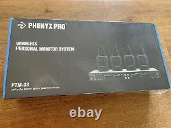 PhenyxPro Wireless in Ear Monitor System, Quad-Channel Wireless IEM SystemPTM-33