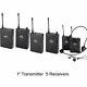 Professional Sets Uhf Tour Guide Wireless System 1 Transmitter 5 Receivers