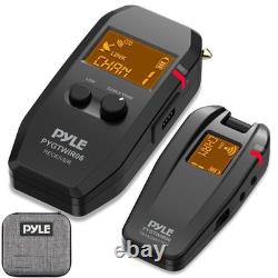 Pyle Wireless Guitar System Audio Transmitter and Receiver (Black)