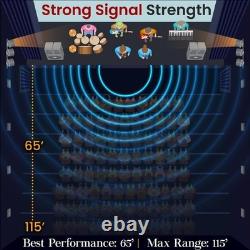 Pyle Wireless Guitar System Audio Transmitter and Receiver (Black)