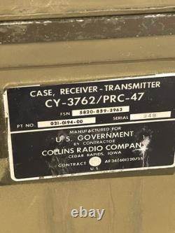RARE! Vintage Receiver Transmitter Radio RT-671/PRC-47 CY-3762/PRC-47
