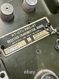 RARE! Vintage Receiver Transmitter Radio RT-671/PRC-47 CY-3762/PRC-47