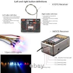 RC Radio Transmitter and Receiver 10 Channel DDF-350+P10FG + P6DCG + 12 lights