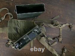 RT-176A/PRC-10 RADIO RECEIVER TRANSMITTER WithST-120 A/PR CARRYING HARNESS ITALY
