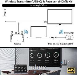 RXZ Wireless USB C Transmitter and HDMI Receiver Kit, Adapter Support 4K@30Hz