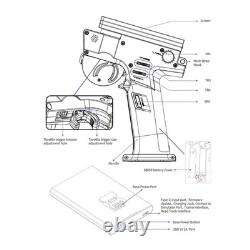 Radio Transmitter Remote Controller with FGR4S Receiver for Control Car Boat