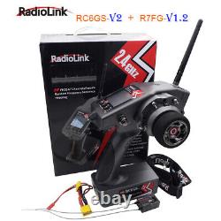 RadioLink RC6GS V2 2.4G 6CH Radio Transmitter R7FG Gyro Receiver for RC Car Boat